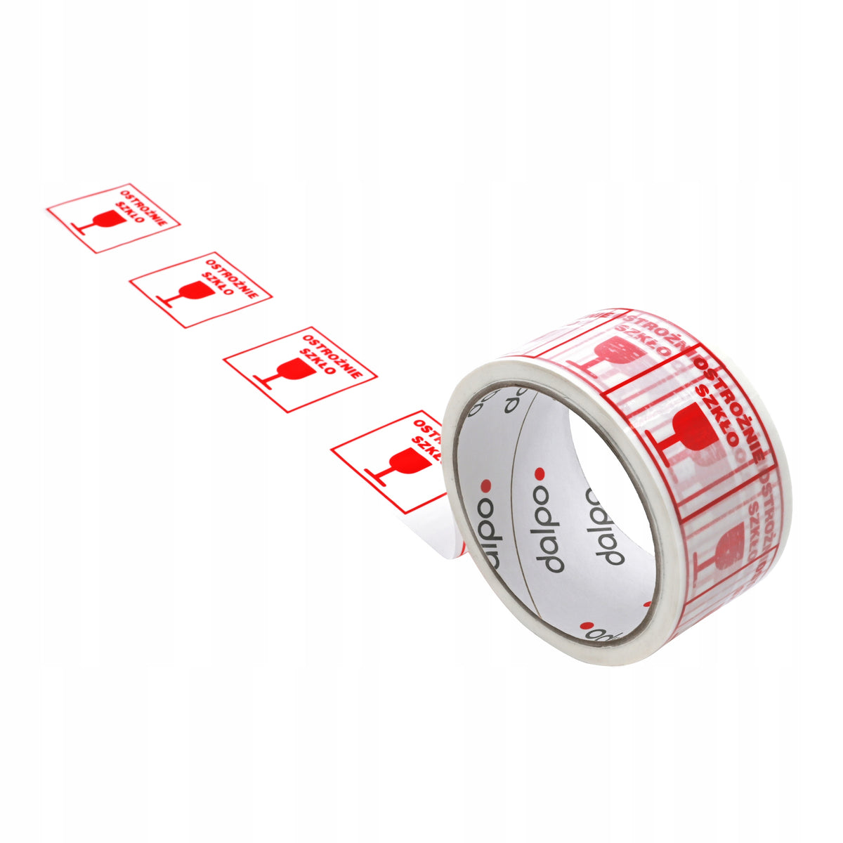 6x ADHESIVE PACKING TAPE CAREFULLY GLASS DO NOT THROW 48mm/45m