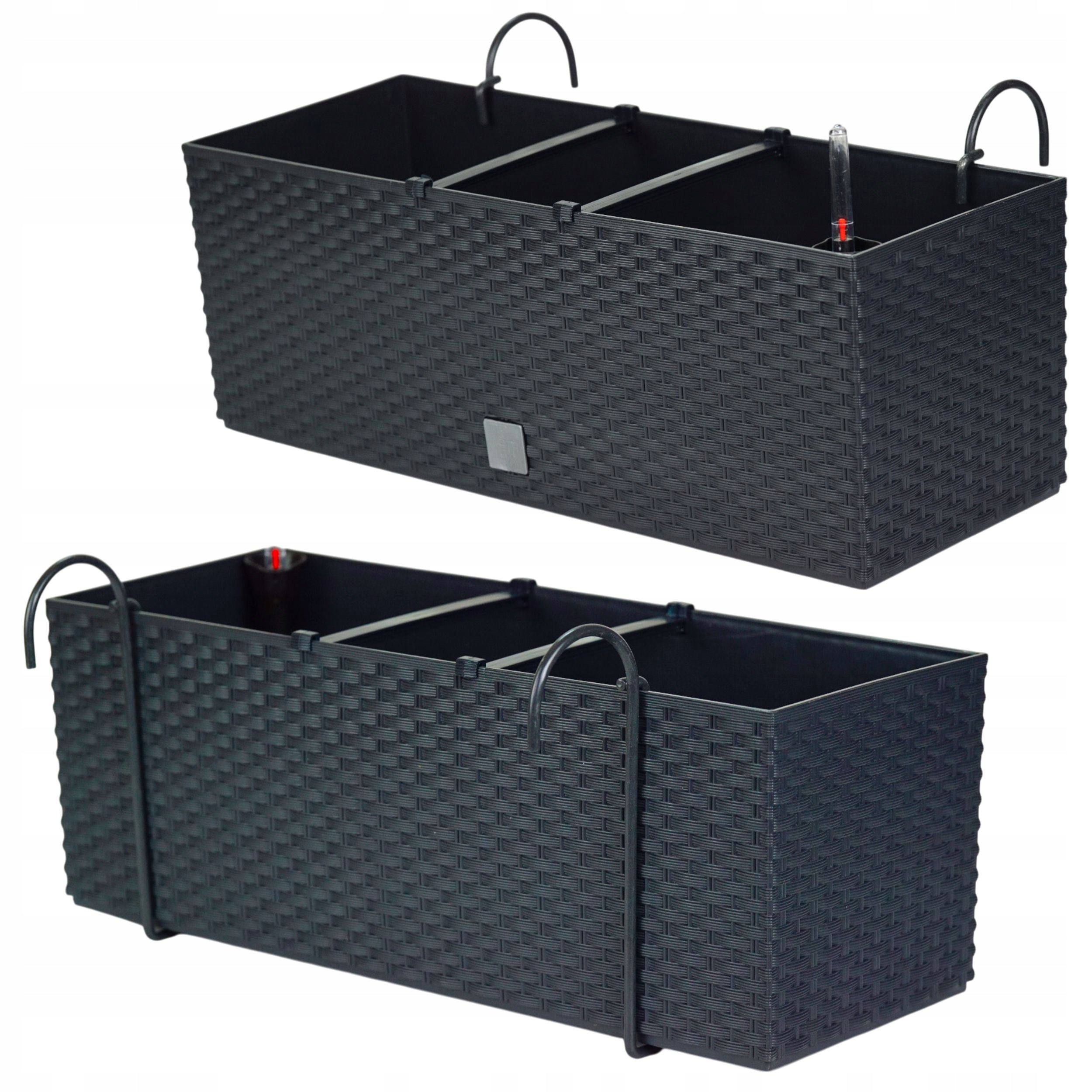 6x Balcony pot 51cm + handles / hooks, irrigator Balcony box Packaging status original