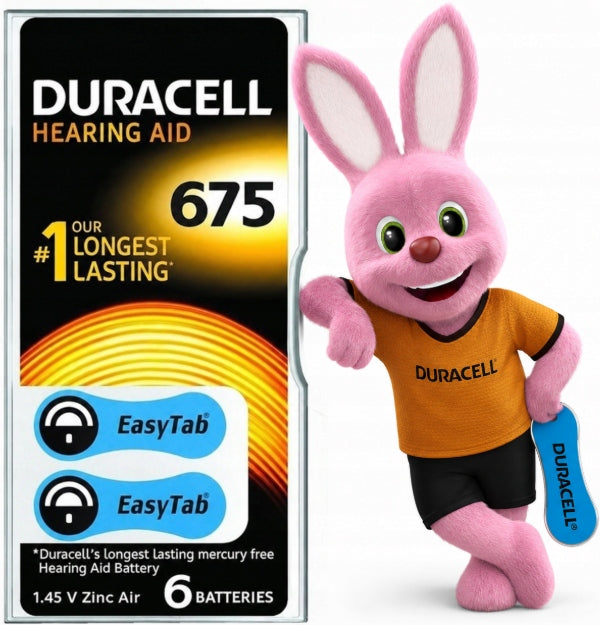 6x Duracell 675 Activair Hearing Aid Batteries - price for 6 units