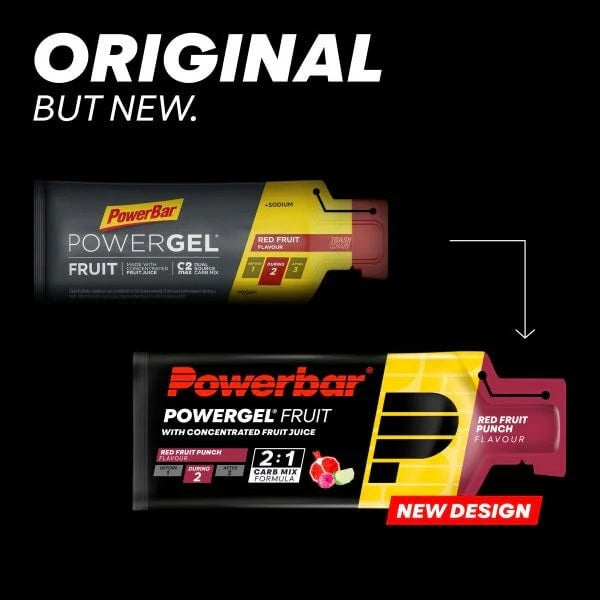 6x Energy Gel PowerBar Set of red fruit PowerGel Expiration date at least six months from the date of purchase