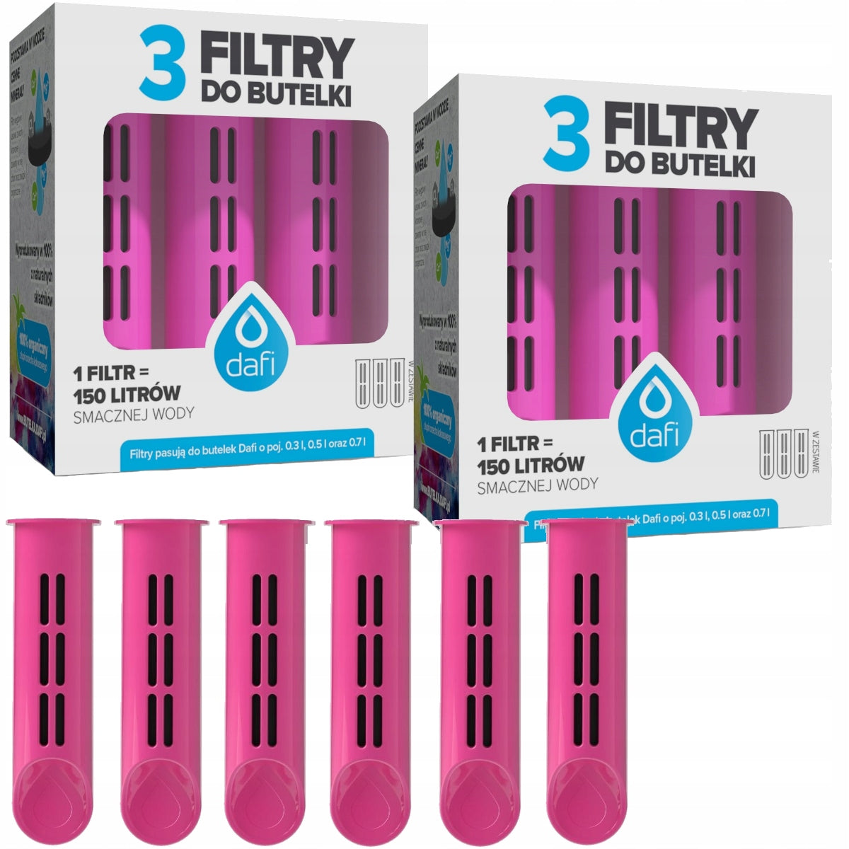 6x Filter for bottle Dafi Soft Solid pink + universal toothbrush Manufacturer code 2X109372+04281