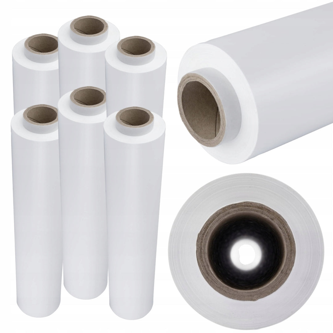 6x HAND STRETCH FILM 3.0 KG WHITE PACKING SET