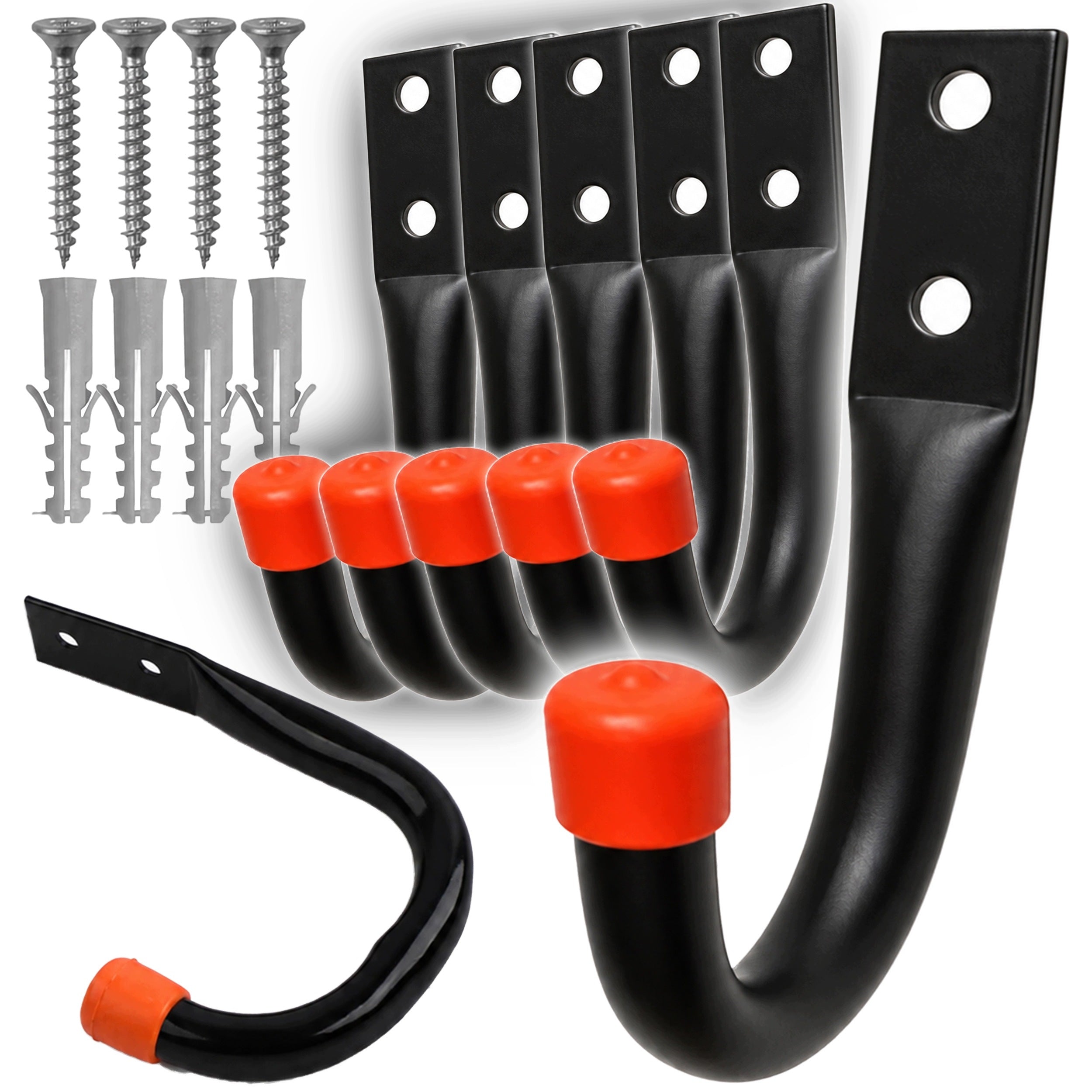 6x HANGER HOOK WALL MOUNT METAL FOR GARAGE WALL BIKE TOOLS
