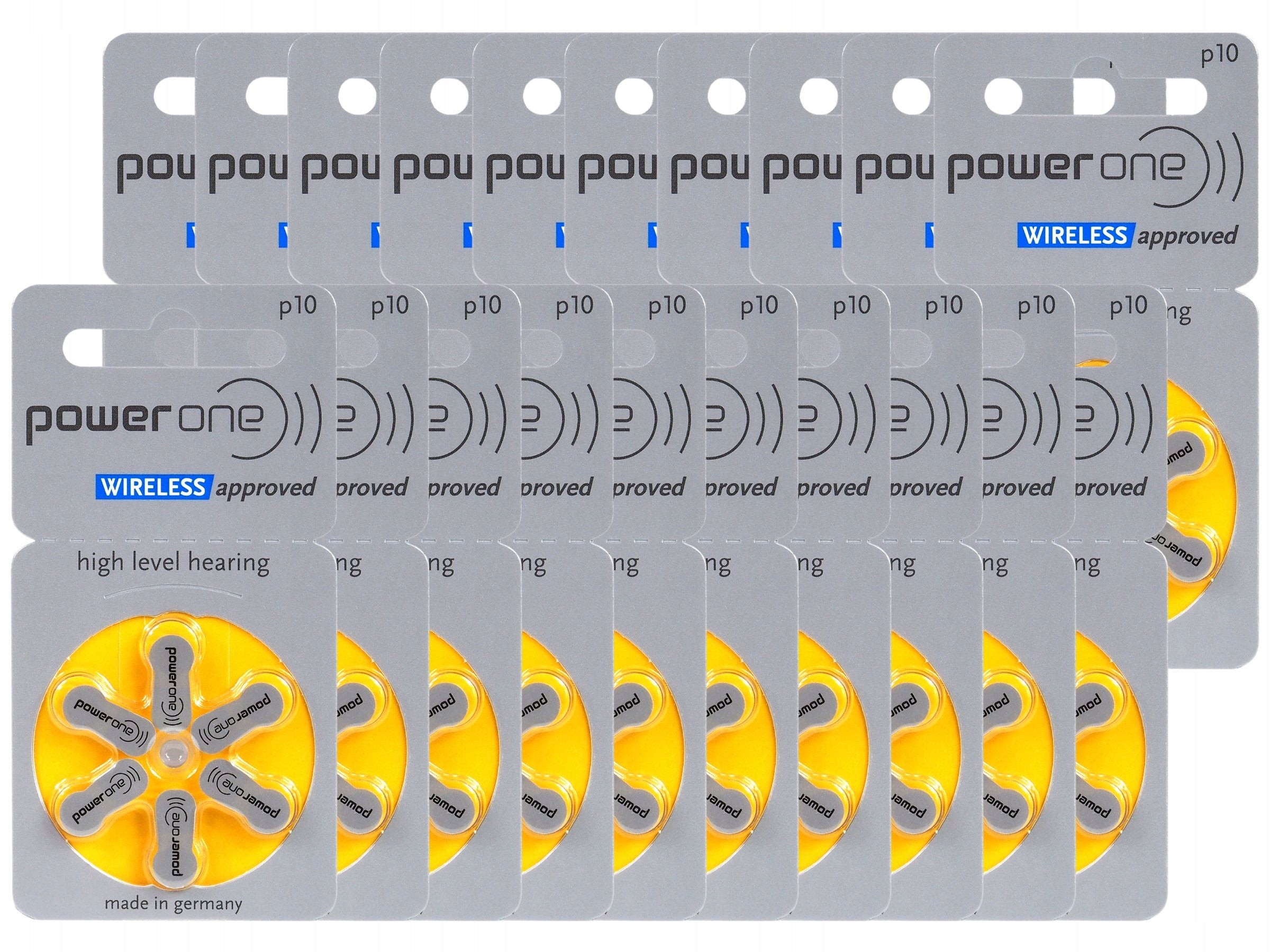 6x Hearing Aid Batteries 10 PR70 p10 Power One Varta 10- Sale! Packaging status original