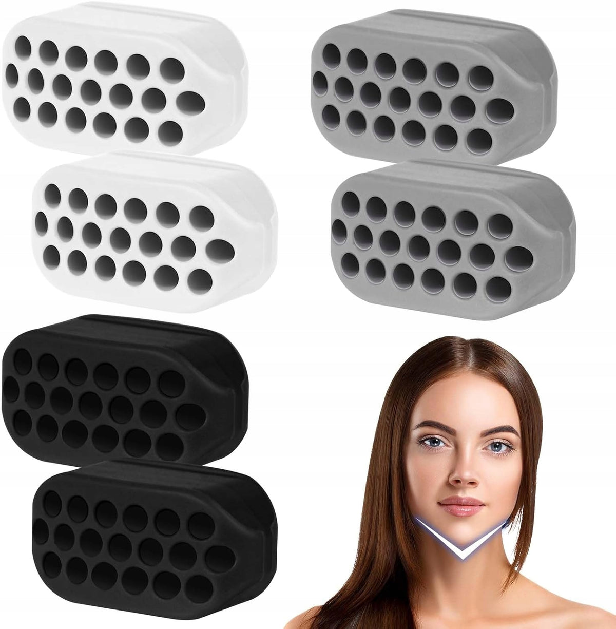 6x JAW EXERCISE TRAINER JAW FACE MODELING SET