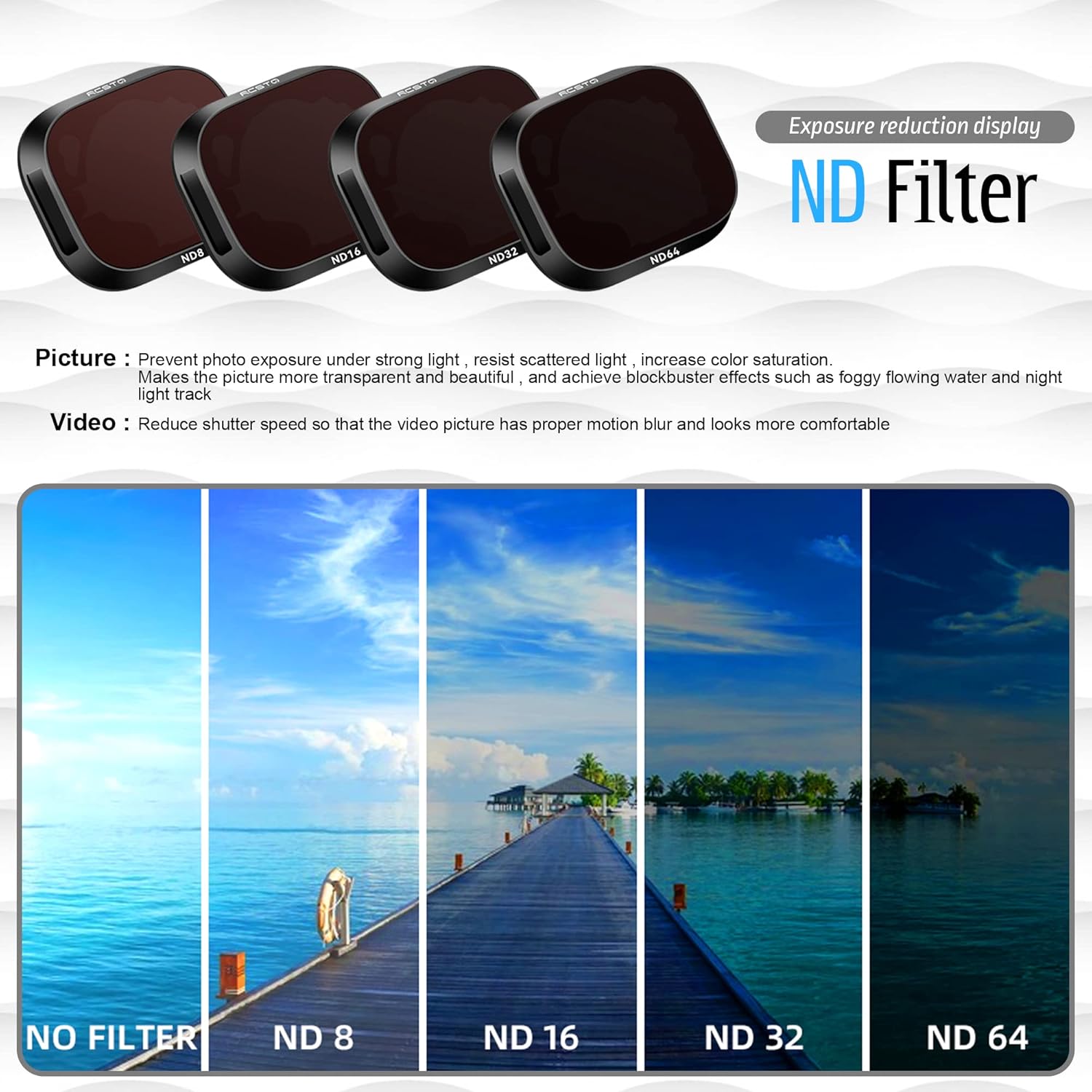 6x LENS FILTER FOR DJI MINI 3 PRO ND UV CPL ND8 ND16 ND32 ND64 DRONE Packaging status original