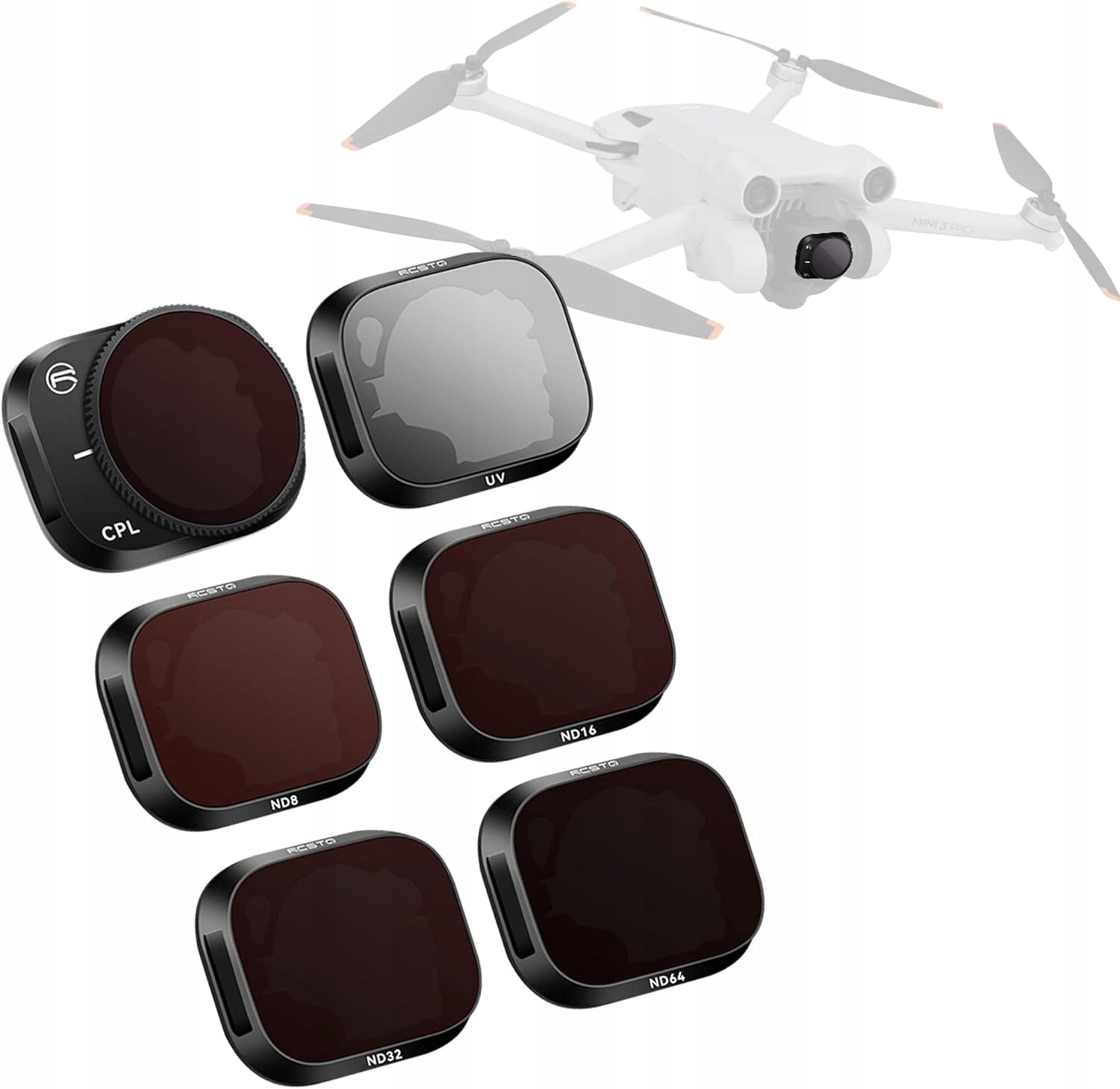 6x LENS FILTER FOR DJI MINI 3 PRO ND UV CPL ND8 ND16 ND32 ND64 DRONE