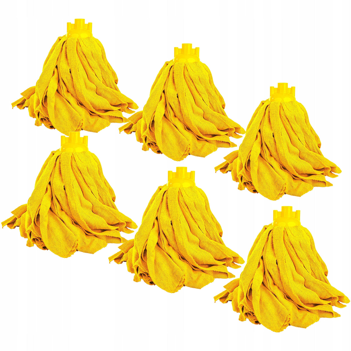 6x MOP TIP YELLOW MICROFIBER STRIPED SUPERCHLONNY CLARA