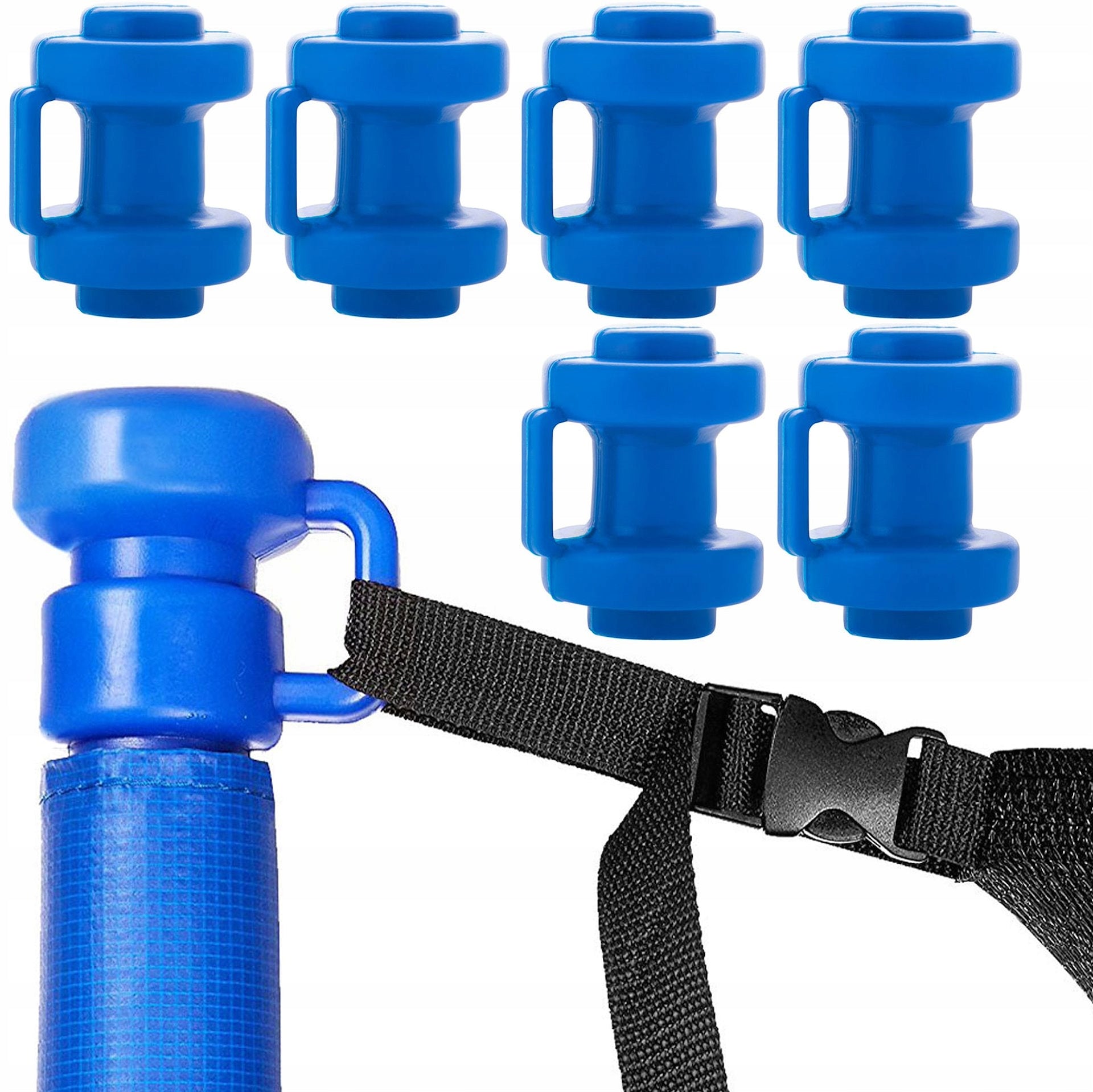 6x MUSHROOM TRAMPOLINE ATTACHMENTS TO POST INNER MESH CAP