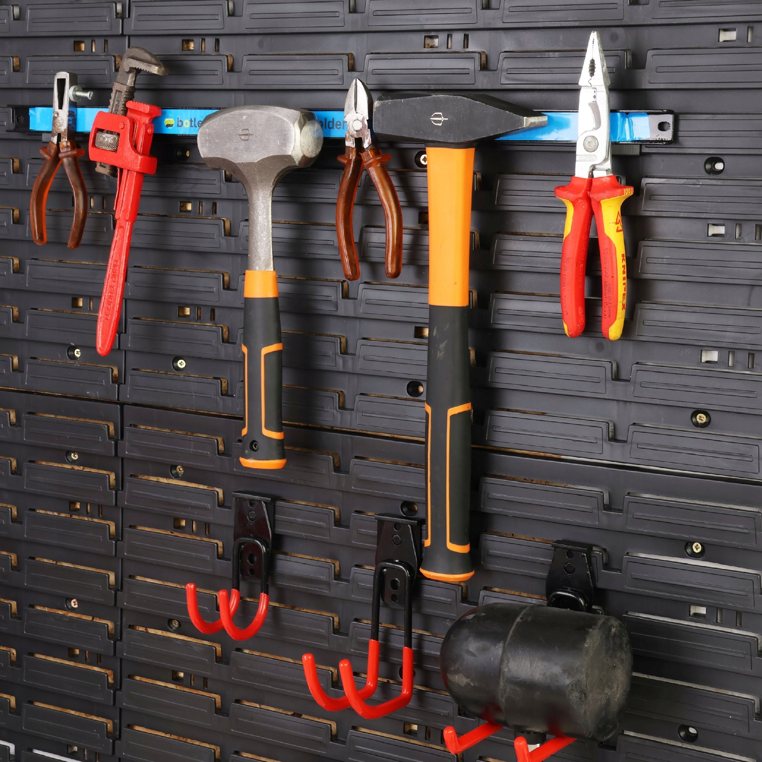 6x Magnetic strip for tools for workshop board botle 45cm handle Product height 2 cm