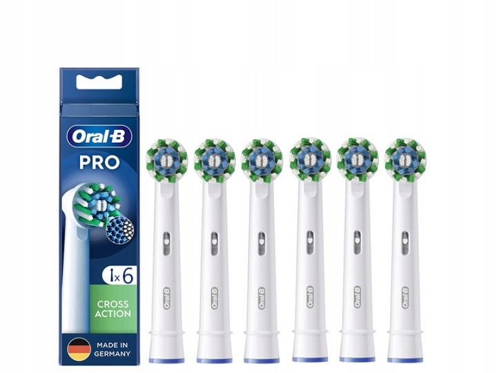 6x ORAL-B EB50RX Cross Action PRO White Toothbrush Tip Manufacturer code 8006540847879