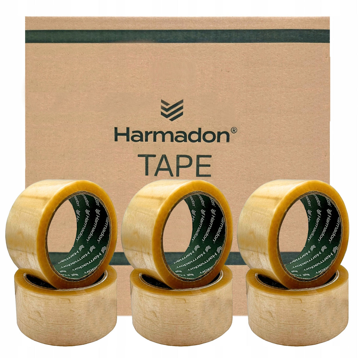 6x PACKING TAPE SOLVENT RUBBER ADHESIVE TRANSPARENT FOR CARTONS 48x66m