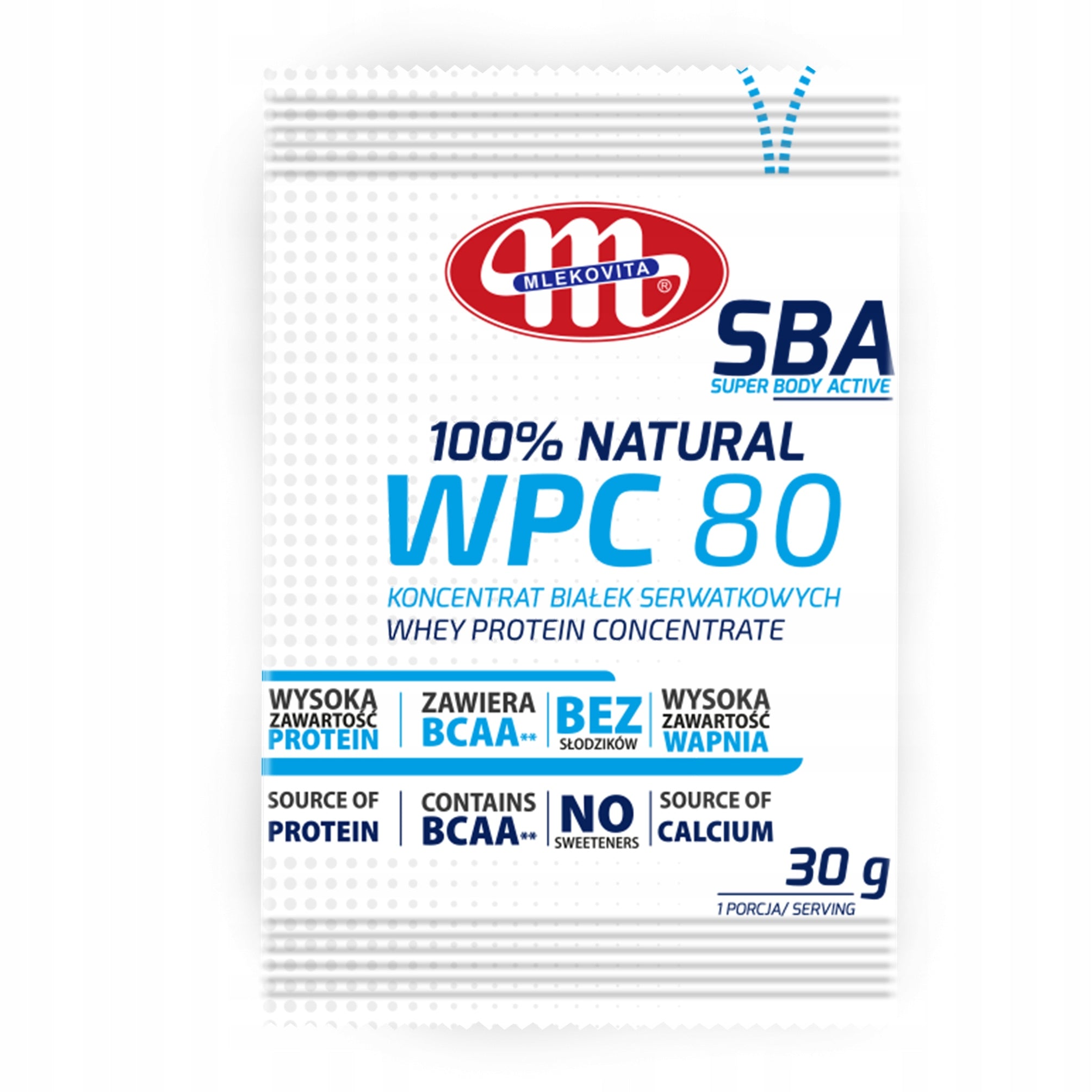6x PROTEIN SUPPLEMENT Mlekovita SBA WPC 80 one serving 30g NATURAL Manufacturer code 5900512983813