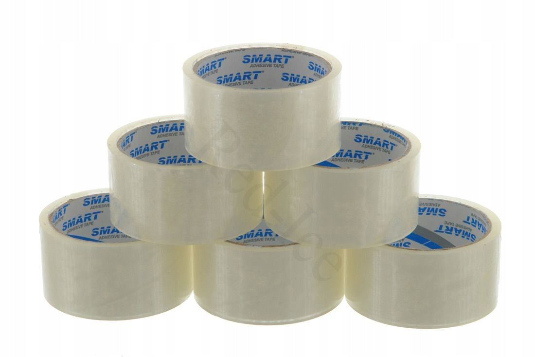 6x Packing adhesive tape colorless 48x 50 transparent pack