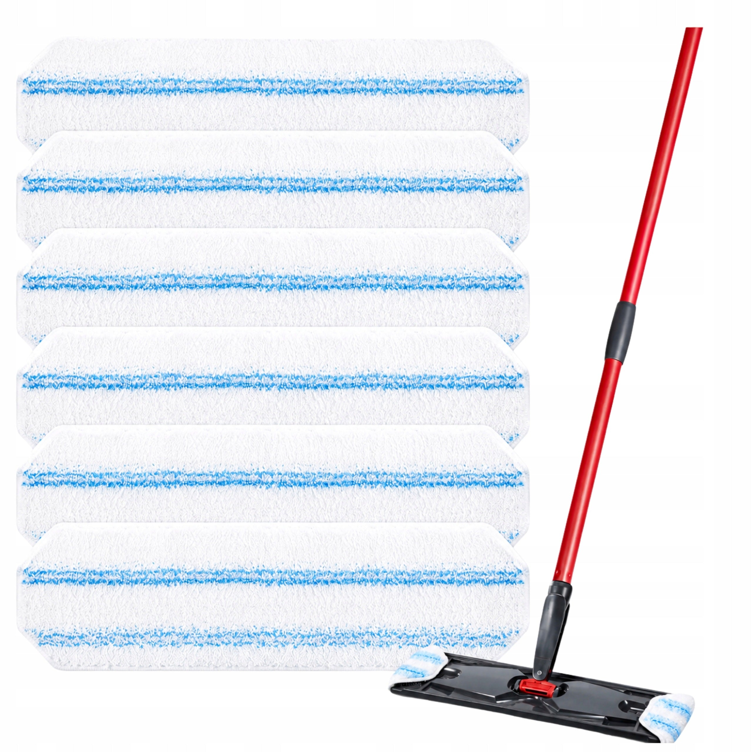 6x REFILL MICROFIBER COVER FOR VILEDA H2prO EXTRA MOP