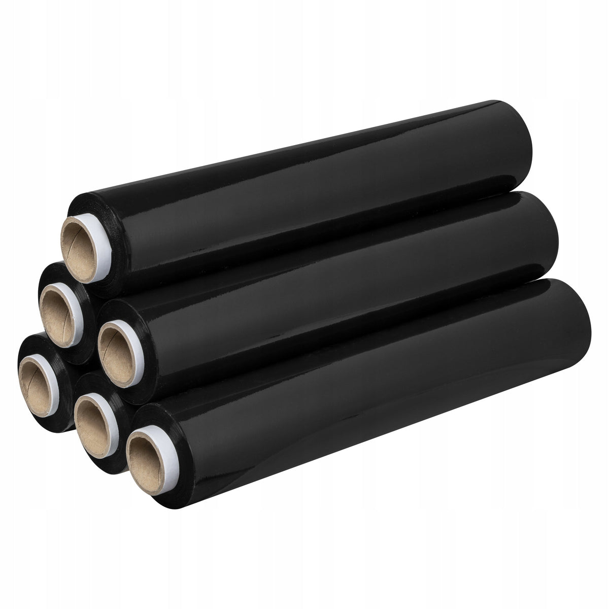 6x STRETCH FILM BLACK 2,5kg (2,25kg net) FOR PACKAGES STRONG THICK OPAQUE