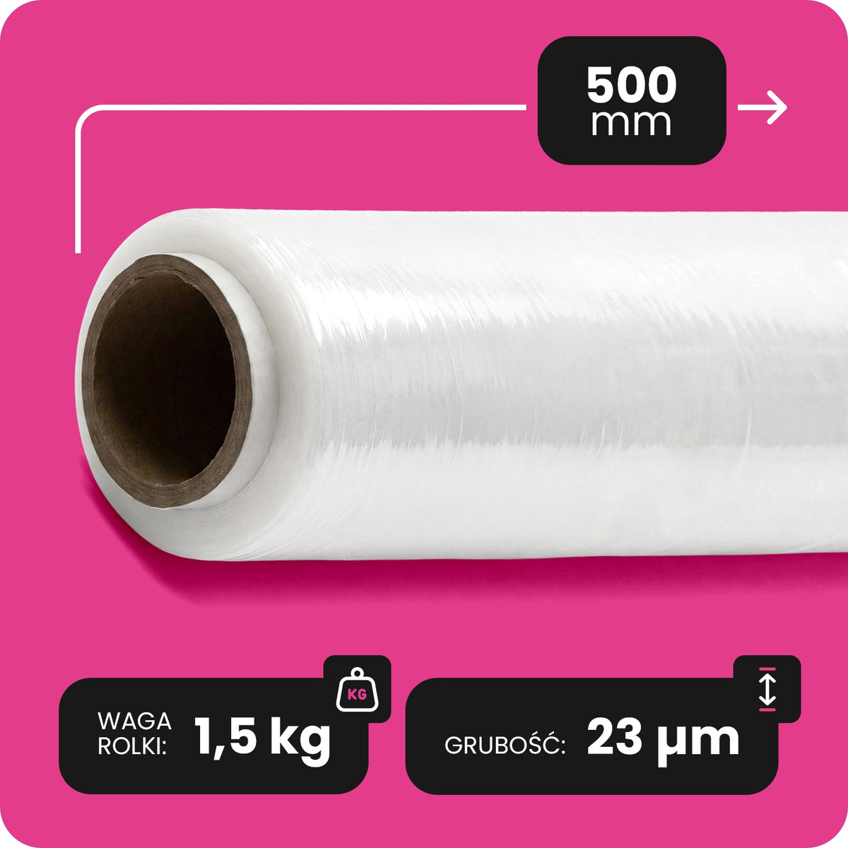 6x STRETCH FILM STRETCH STRONG COLORLESS TRANSPARENT 1,5 KG LIGHT GUILD Manufacturer code FSP1,5KG/6