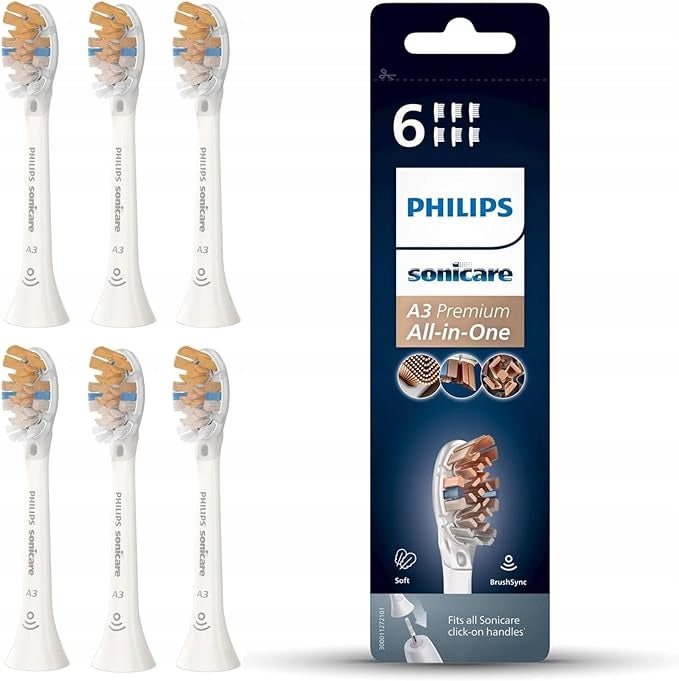 6x Tips Tip for Brush Philips HX9096/10 Premium A3 All-in-One