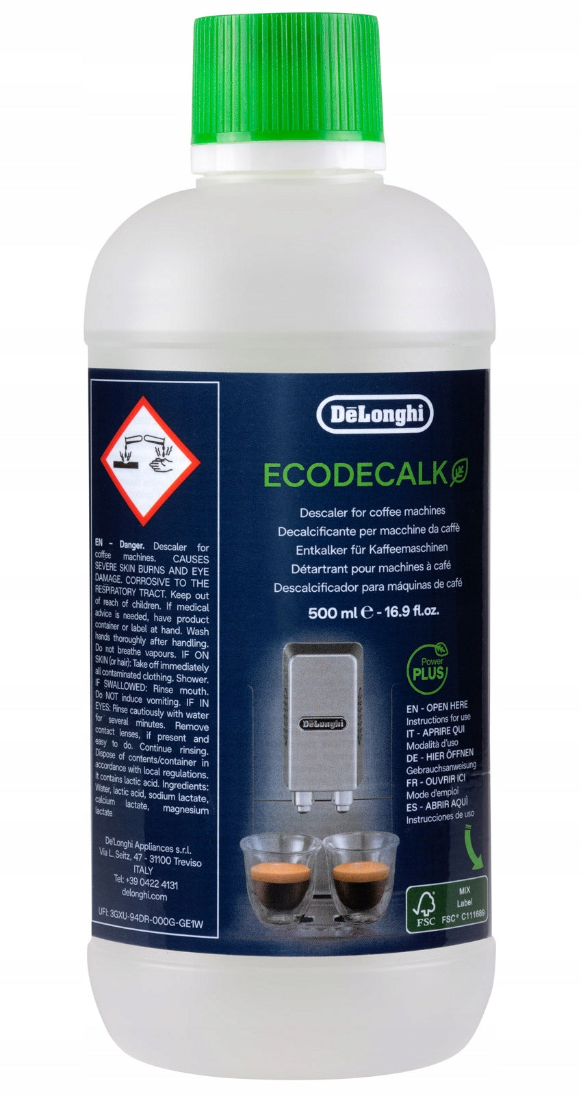 6x Water filter for DELONGHI + Powerful DELONGHI DESCALER 500 ml Packaging status original