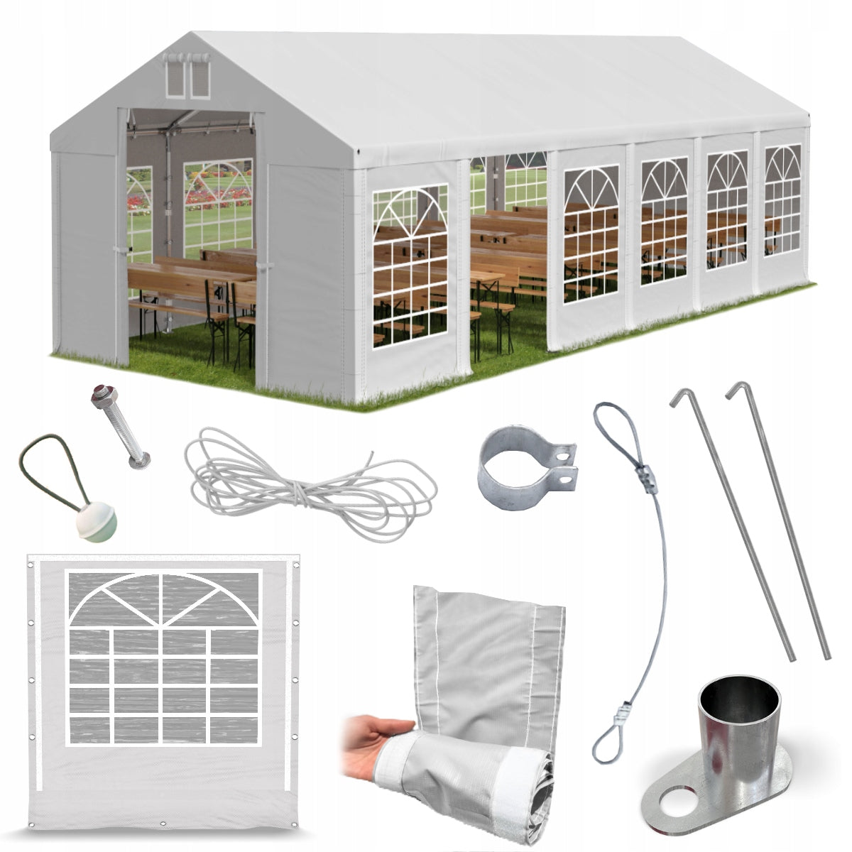 6x12 Garden Party Tent DAS 560 S VARIOUS COLORS