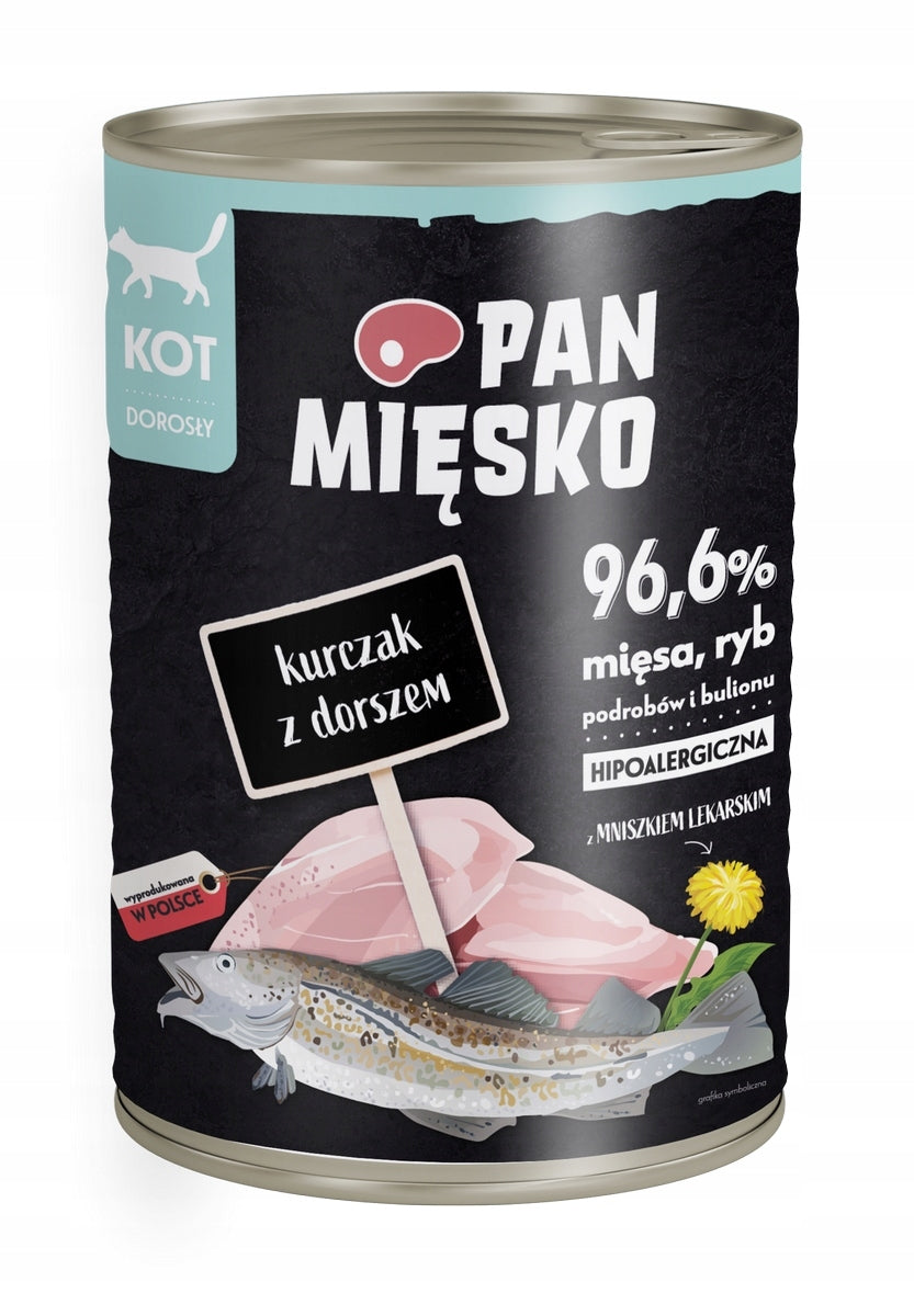 6x400g PAN MIĘSKO Wet food for adult cats MIX OF FLAVORS EAN (GTIN) 5906574645218