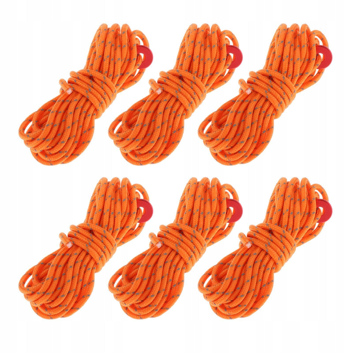6x4m Reflective Paracord Outdoor Camping Tent Wind Rope Sun Shelter Orange