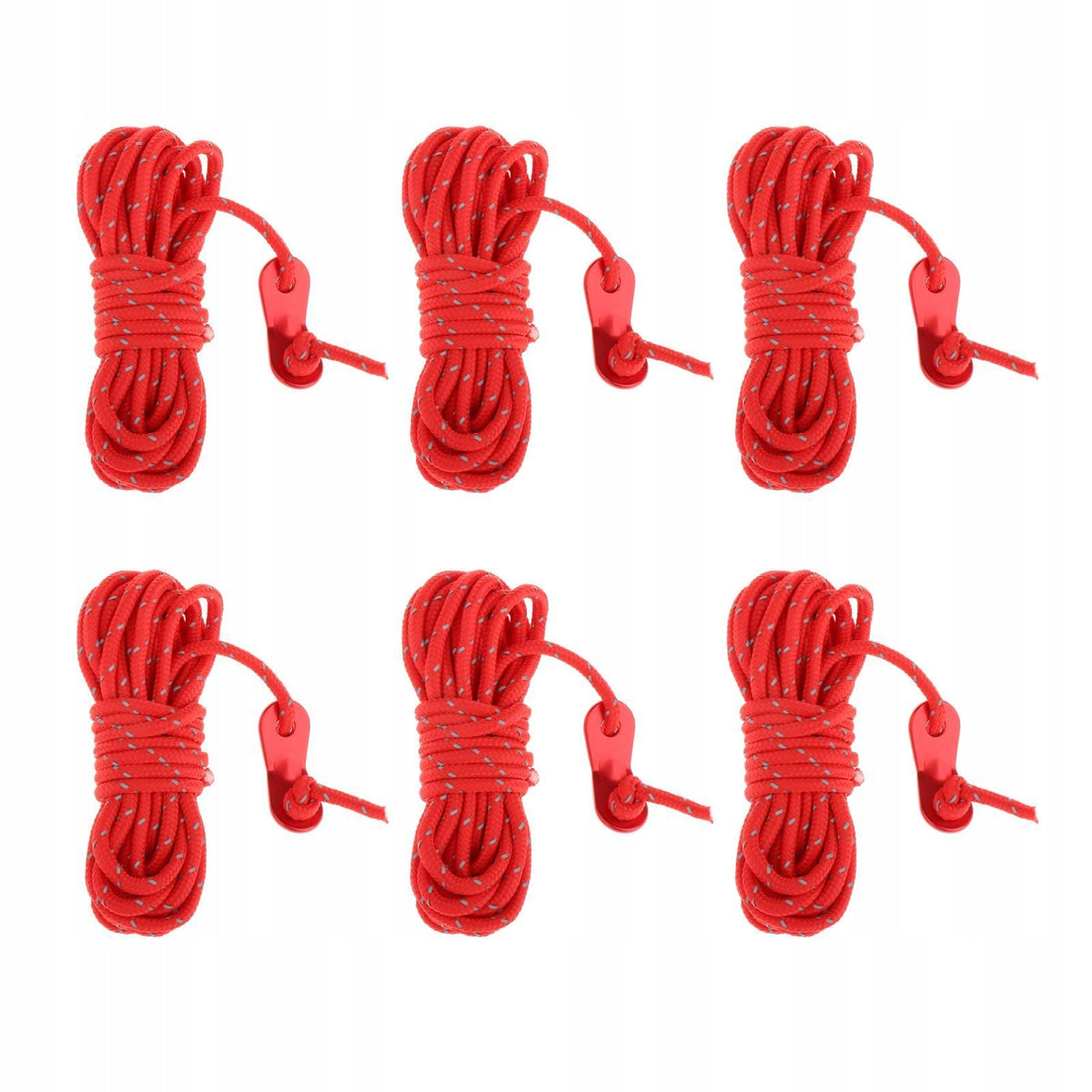 6x4m Reflective Paracord Outdoor Camping Tent Wind Rope Sun Shelter Red