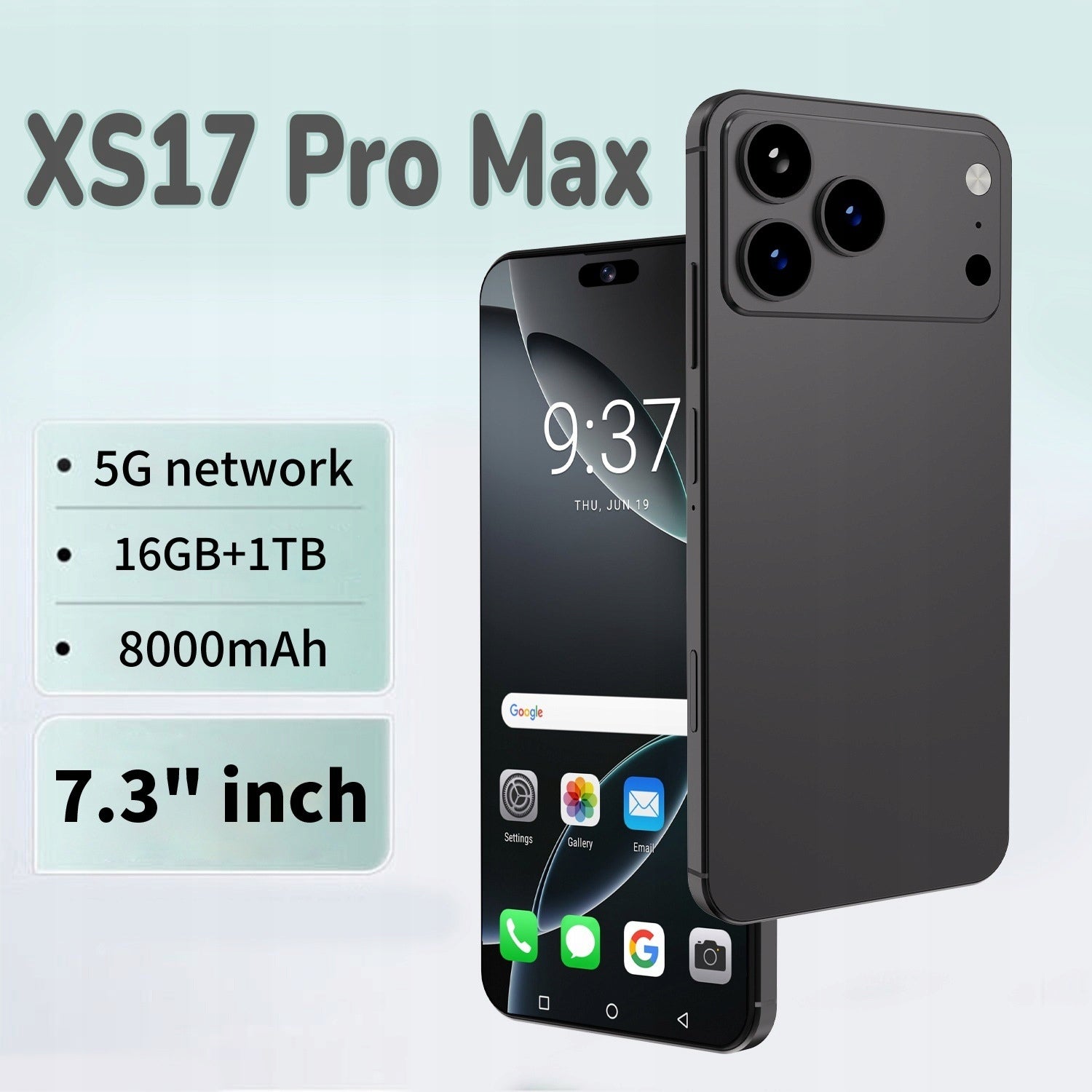 7,3-inch 16 GB smartphone and 1 TB of Android RAM Built-in memory 1 TB
