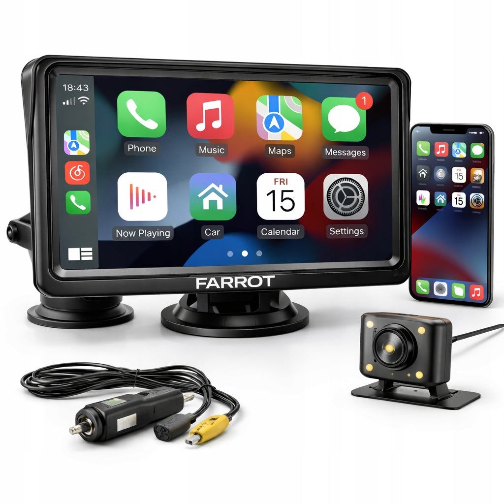7" CarPlay Android Auto X5300 Car Monitor BT WiFi Reversing Camera