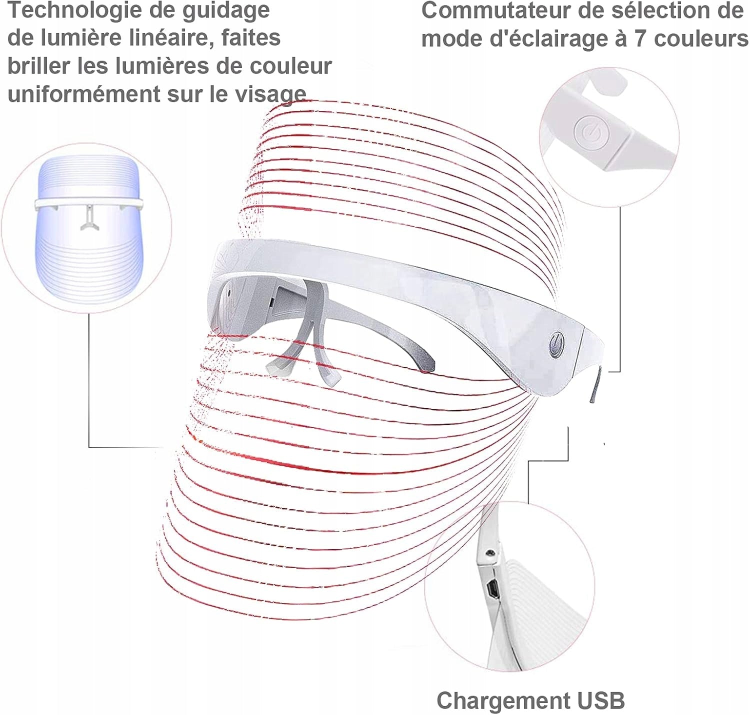 7-Color LED Light Therapy Mask Manufacturer code 0792332516198