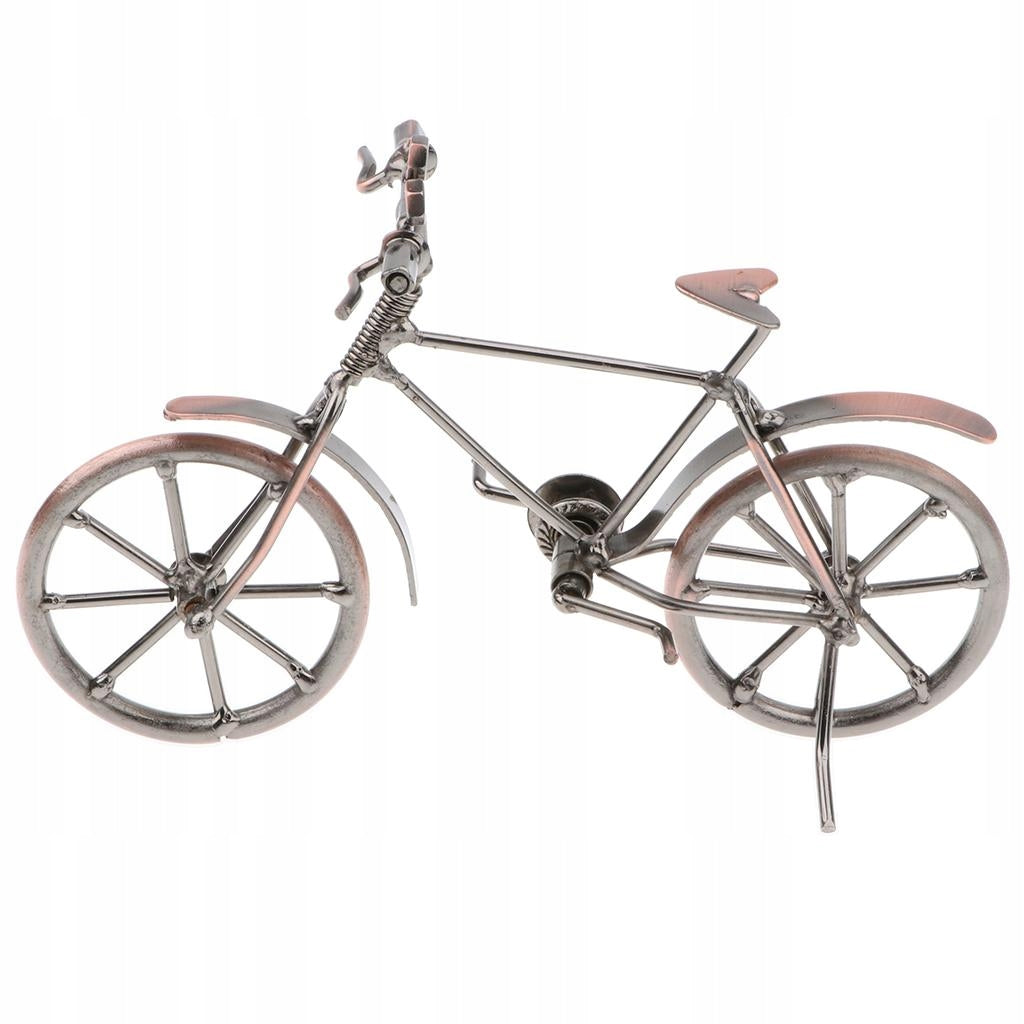 7 Inch Antique Metalwork Bike Bicycle Model Toy Home Office Decoration