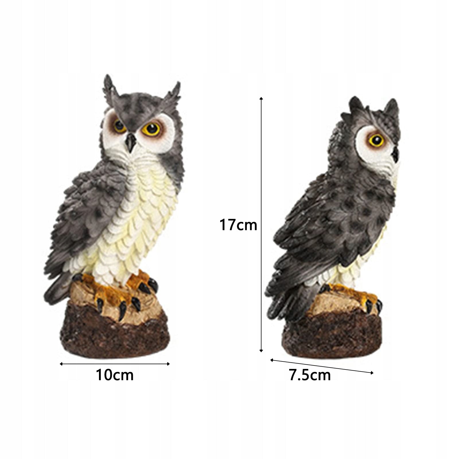 7" Lifelike Resin Owl Statue, Realistic Garden And Outdoor Decor Manufacturer code HONG KONG QIANWANLIANG LIMITED