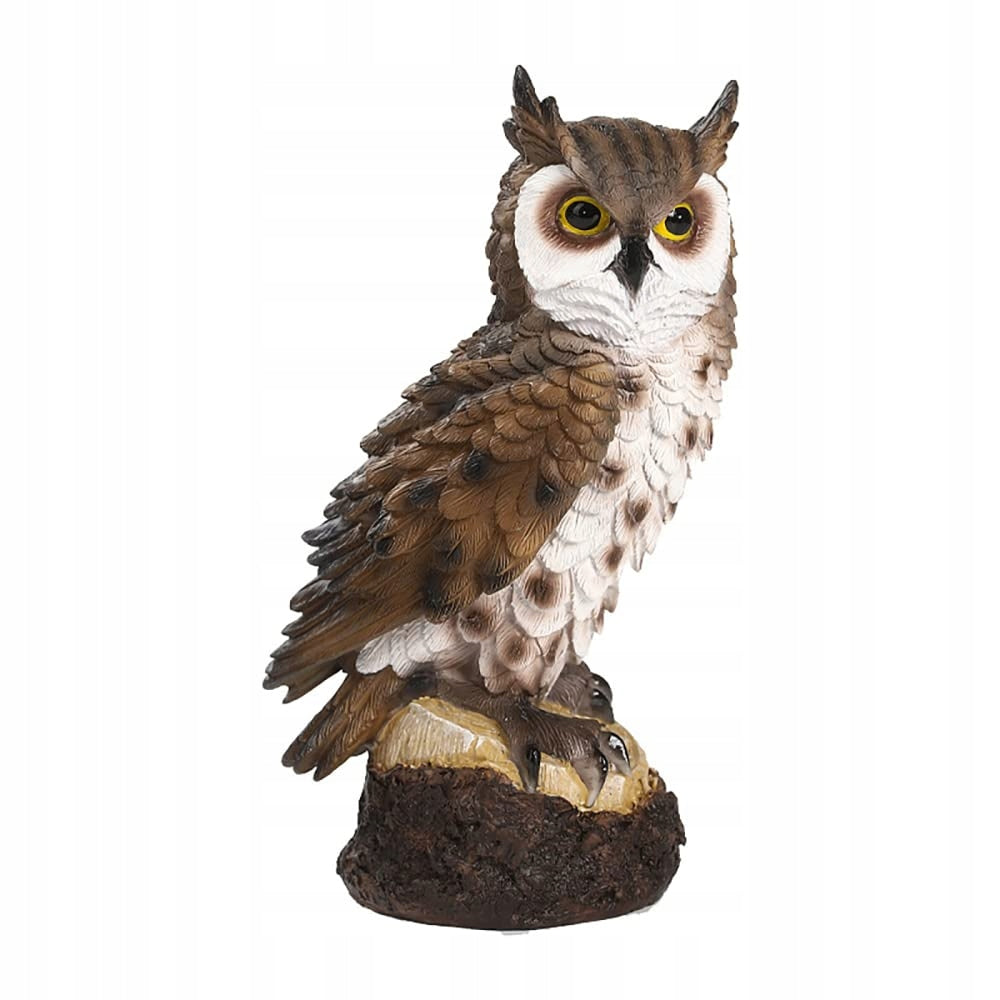 7" Lifelike Resin Owl Statue, Realistic Garden And Outdoor Decor
