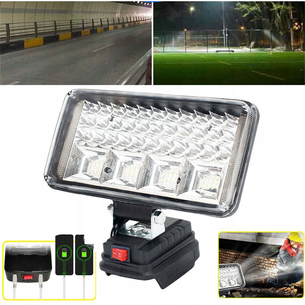 7" MAKITA 18V WORKING LED BATTERY LAMP 75W 57xLED