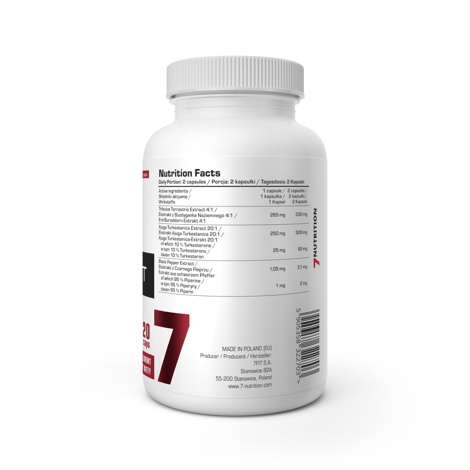 7 NUTRITION TESTO BLAST 120 Capsules Medical device no