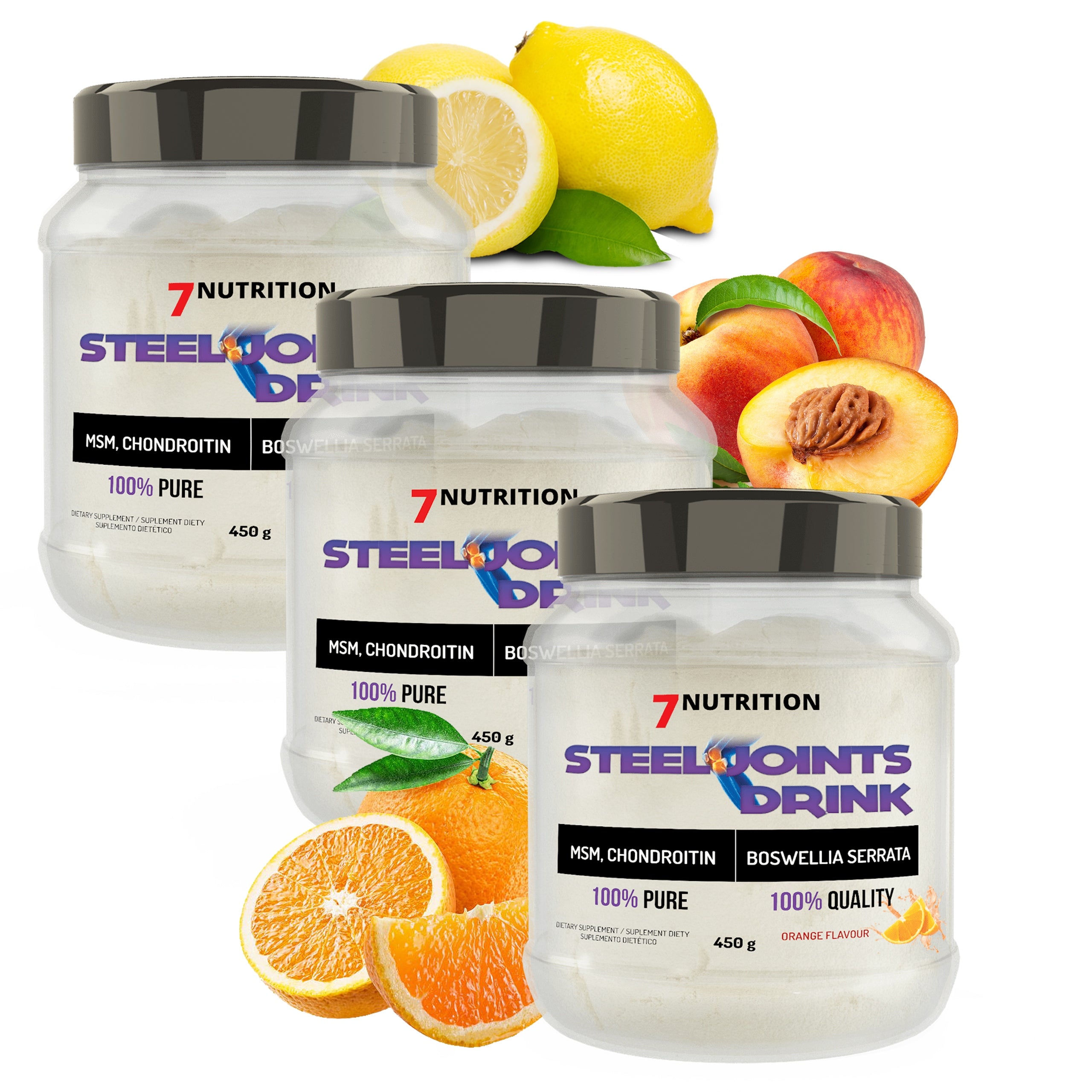 7 Nutrition Steel Joints Drink 450g orange BONE JOINTS CARTILAGE Expiration date at least six months from the date of purchase