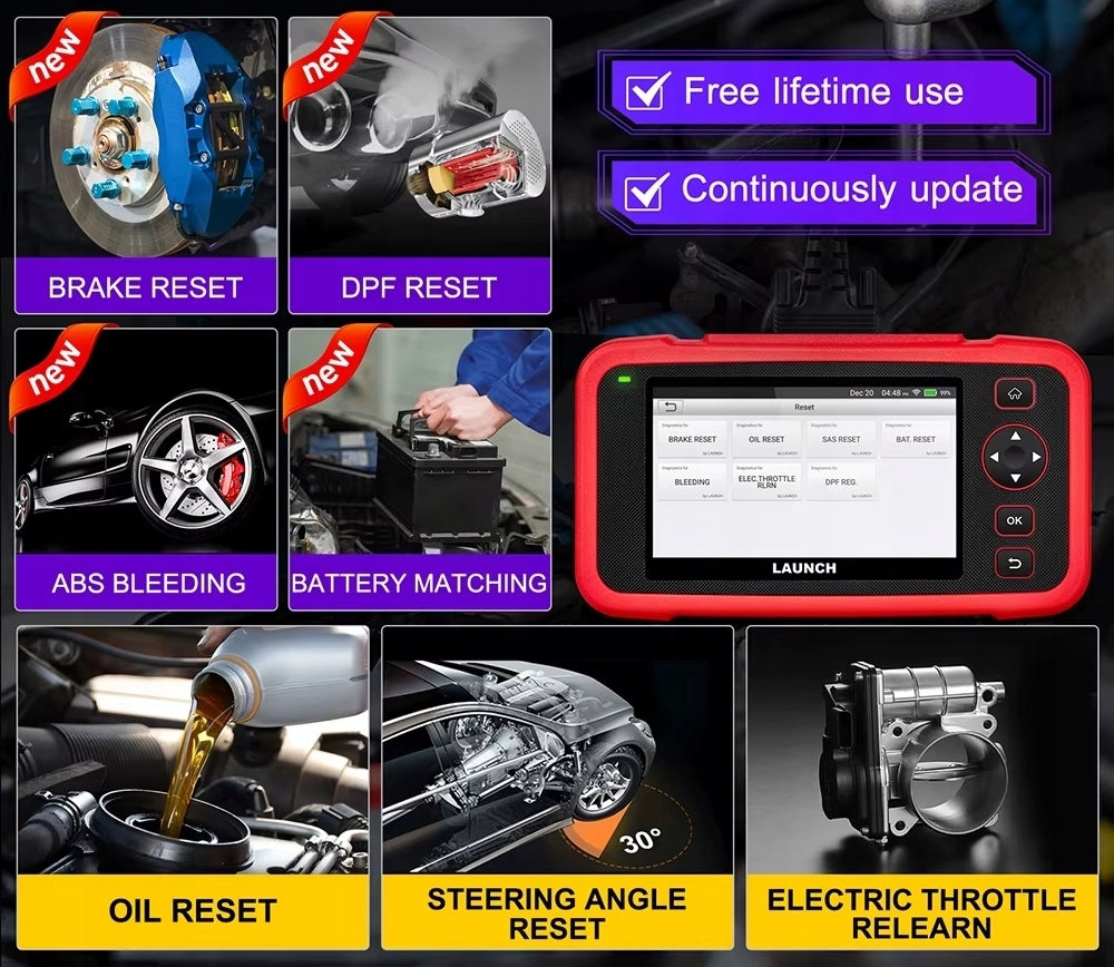 7 SERVICE FUNCTIONS TESTER OBD2 DIAGNOSTIC INTERFACE LAUNCH CRP123I V2 Manufacturer code CRP 123I v2.0 OBD2 Creader Skaner Komputer