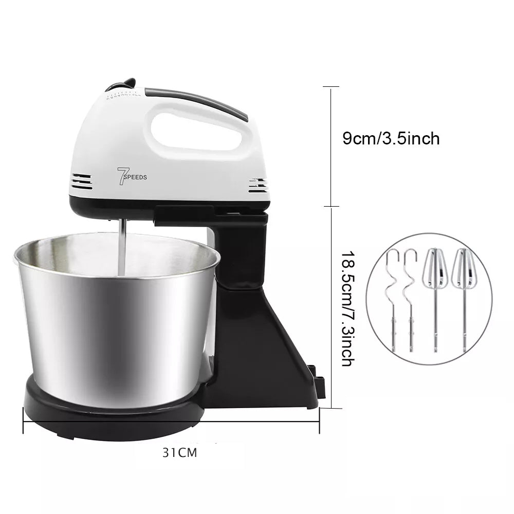 7 Speeds Cake Mixer For Home, Hand Mixer With Rotating Bowl 2 L Packaging status original