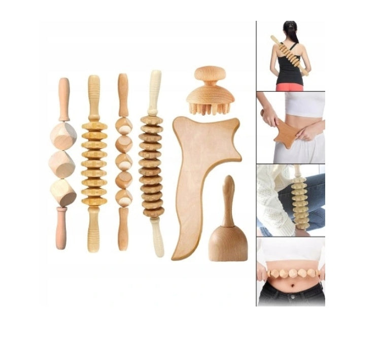 7 . Wood Therapy Massage Tools Roll
