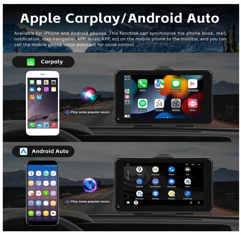7-inch car radio with CarPlay, Android Auto and MirrorLink Packaging status original