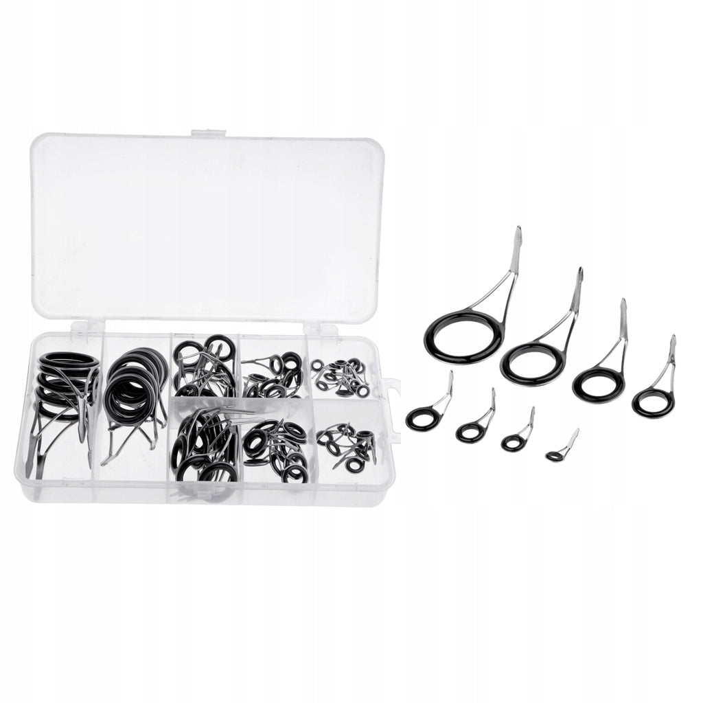 70Pcs Saltwater Fishing Rod Tip Guides Rings Repair DIY Variety of Sizes Brand no brand