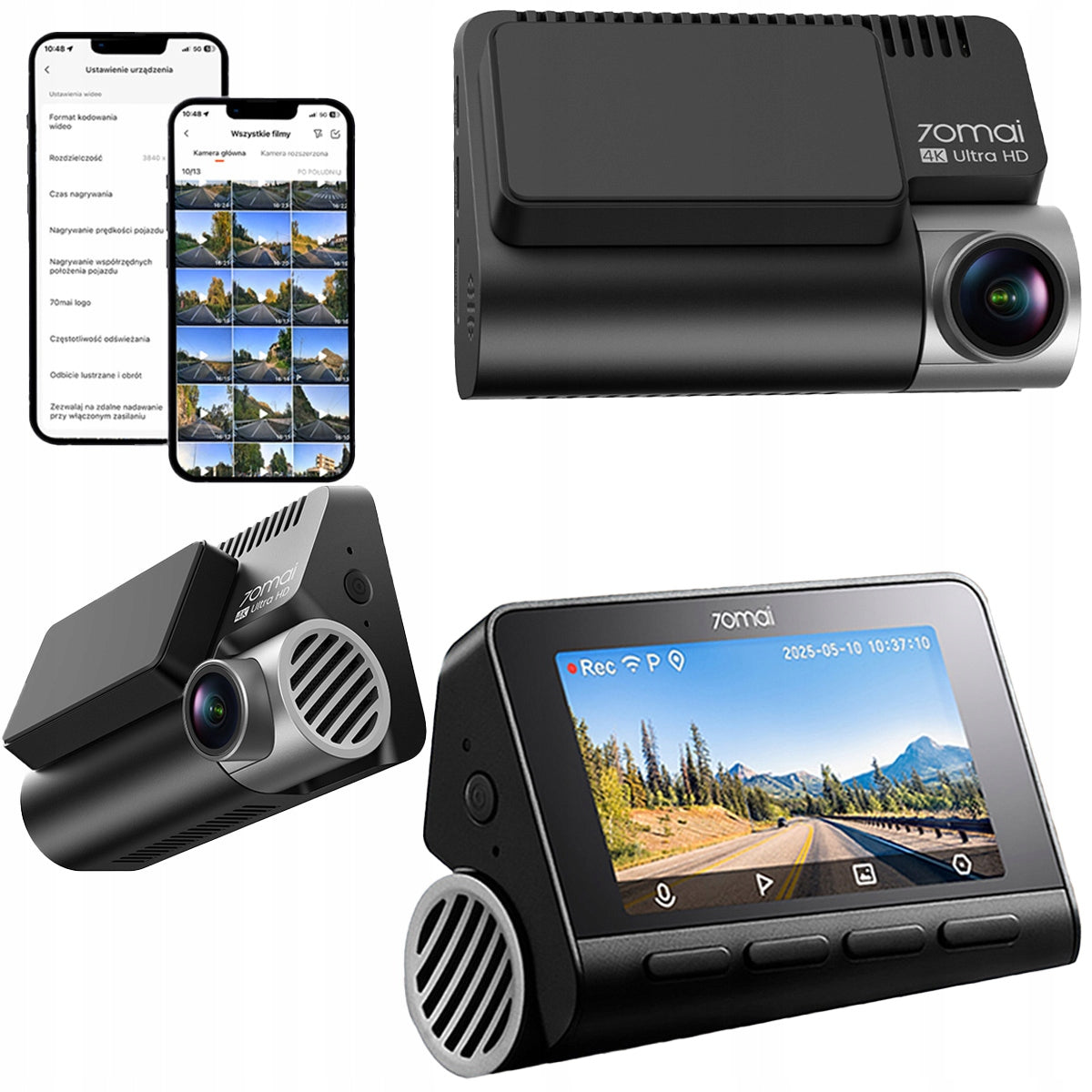 70mai Dash Cam A810S 4k HDR Car Camera Driving Video Recorder