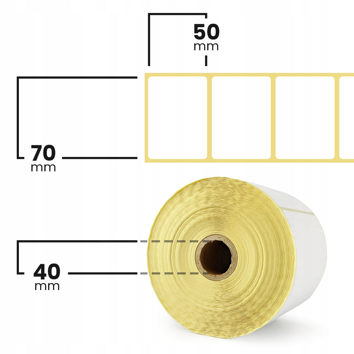 70x50mm Thermal Courier Labels With Perforation 1000 Labels 10 Rolls Brand Netuno
