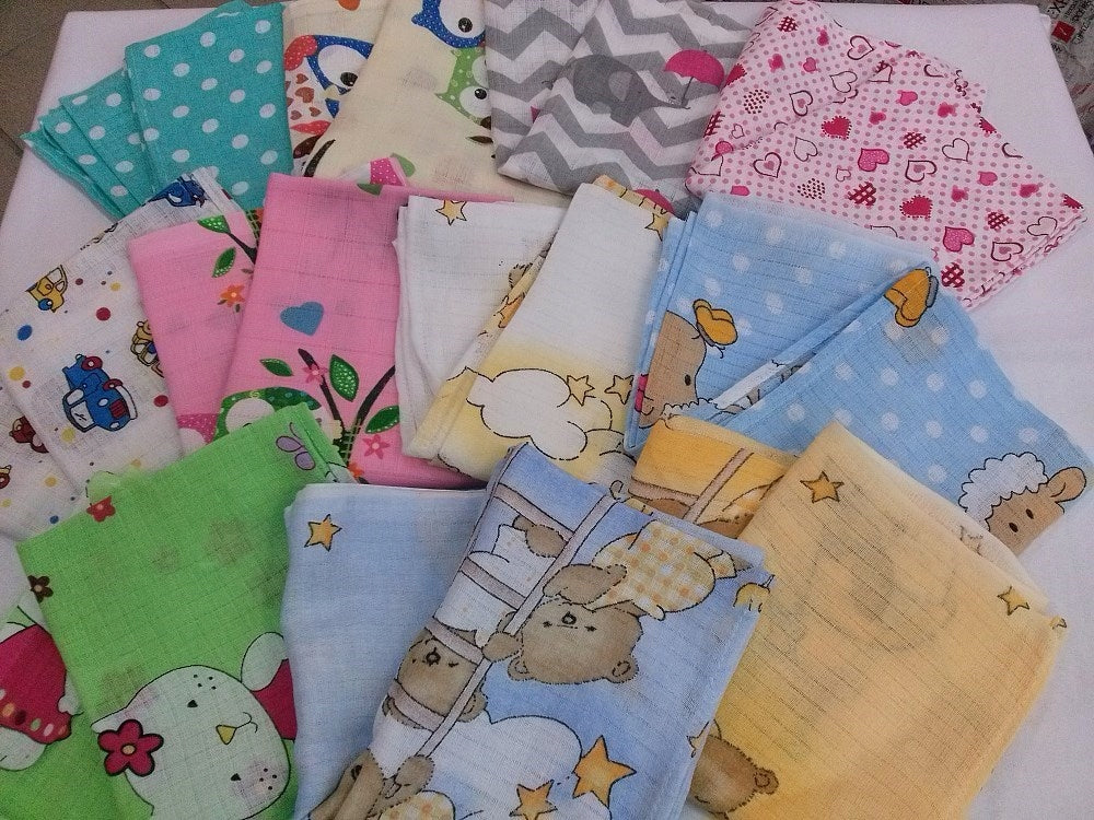 70x80 Printed Colored Tetra Diaper
