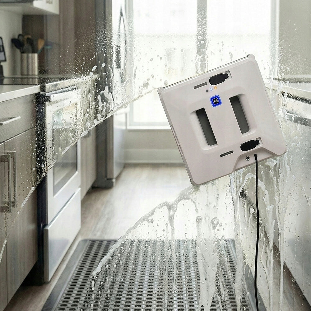 72W INTELLIGENT AUTOMATIC WINDOW CLEANING ROBOT HIGHLY EFFICIENT AND LIGHTWEIGHT Dominant color white