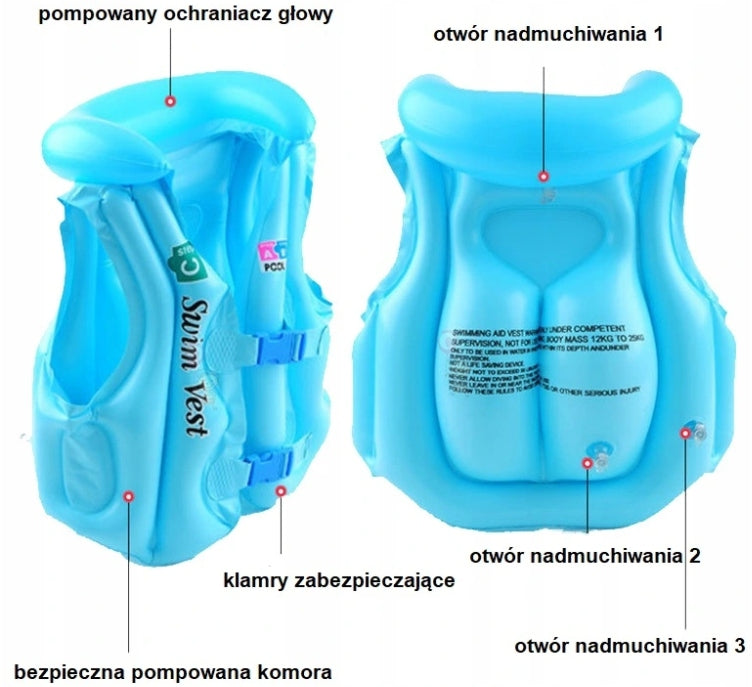 Vaikiška pripučiama gelbėjimosi liemenė, 12-25 kg, įvairios spalvos