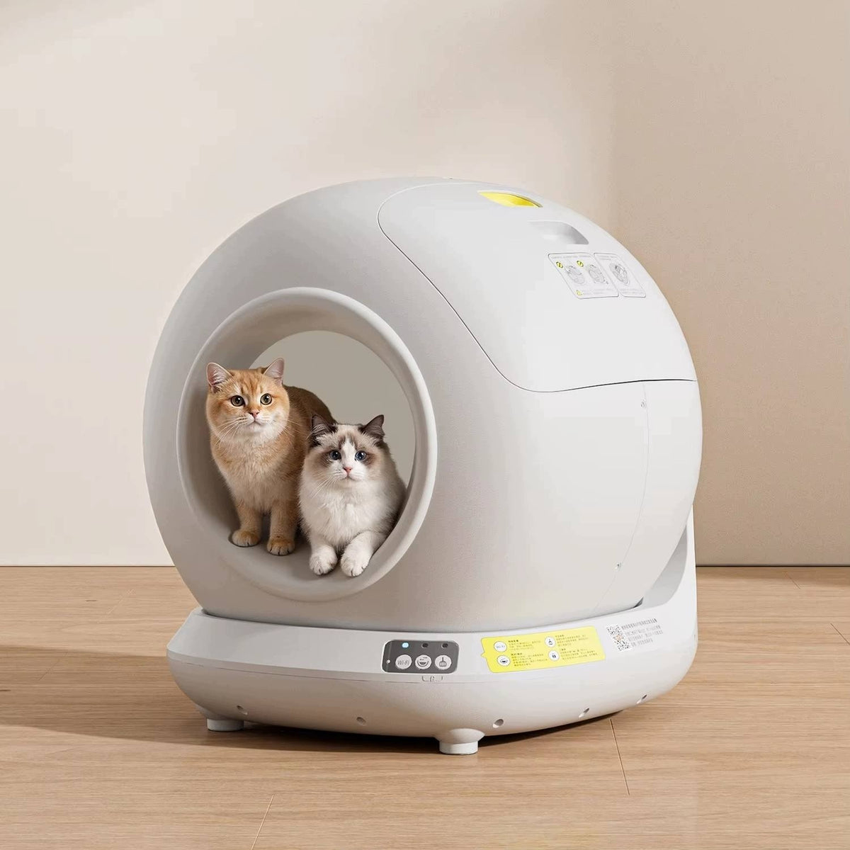 76L WI-FI BLUETOOTH SMART CAT LITTER BOX, PREVENTS ODORS Manufacturer code TPS-HUIYAMSP-White-EU