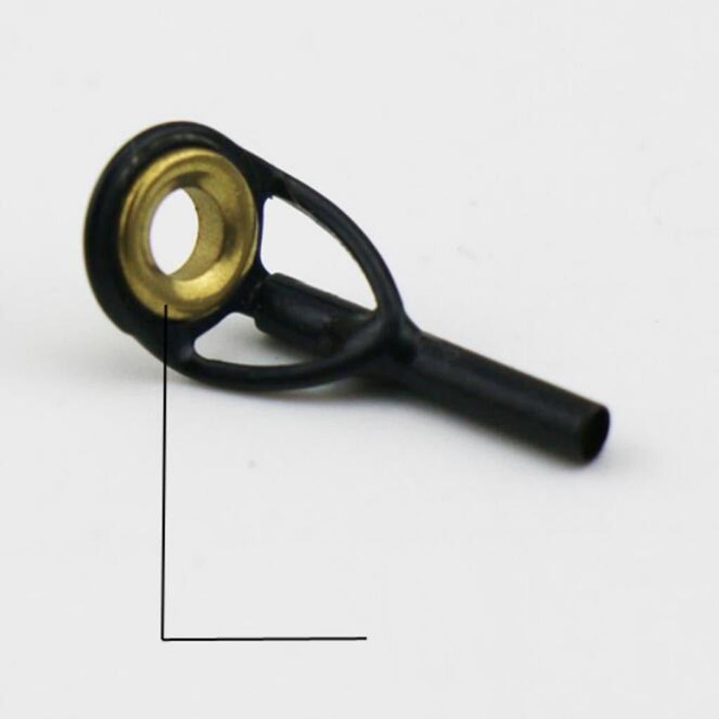 Žiedeliai meškerės viršūnei, 10 vnt., atsparūs jūros vandeniui, 1.3 mm, juodi