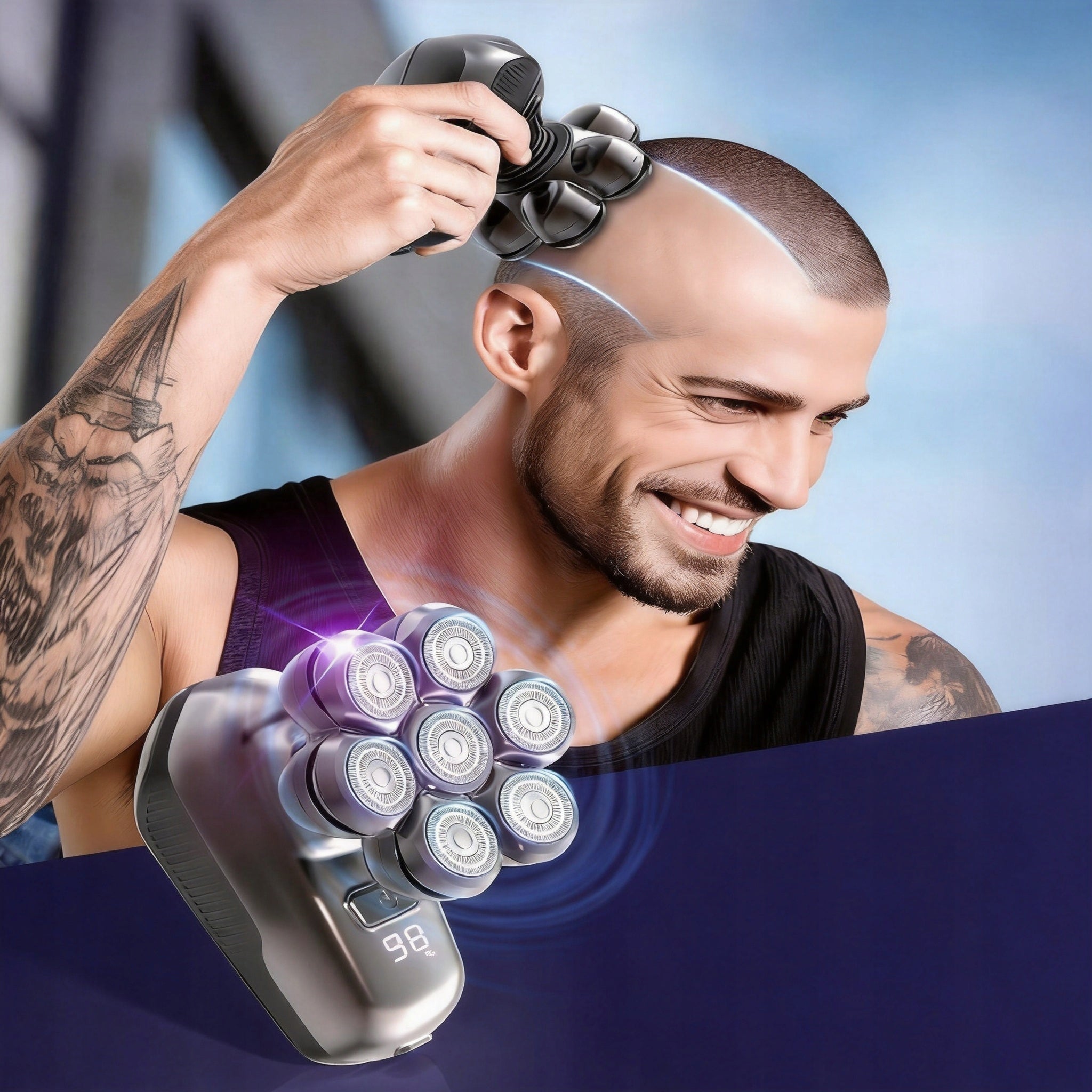 7D MULTIFUNCTION ELECTRIC SHAVER WIRELESS EFFICIENT AND CONVENIENT Wireless operating time 1 min