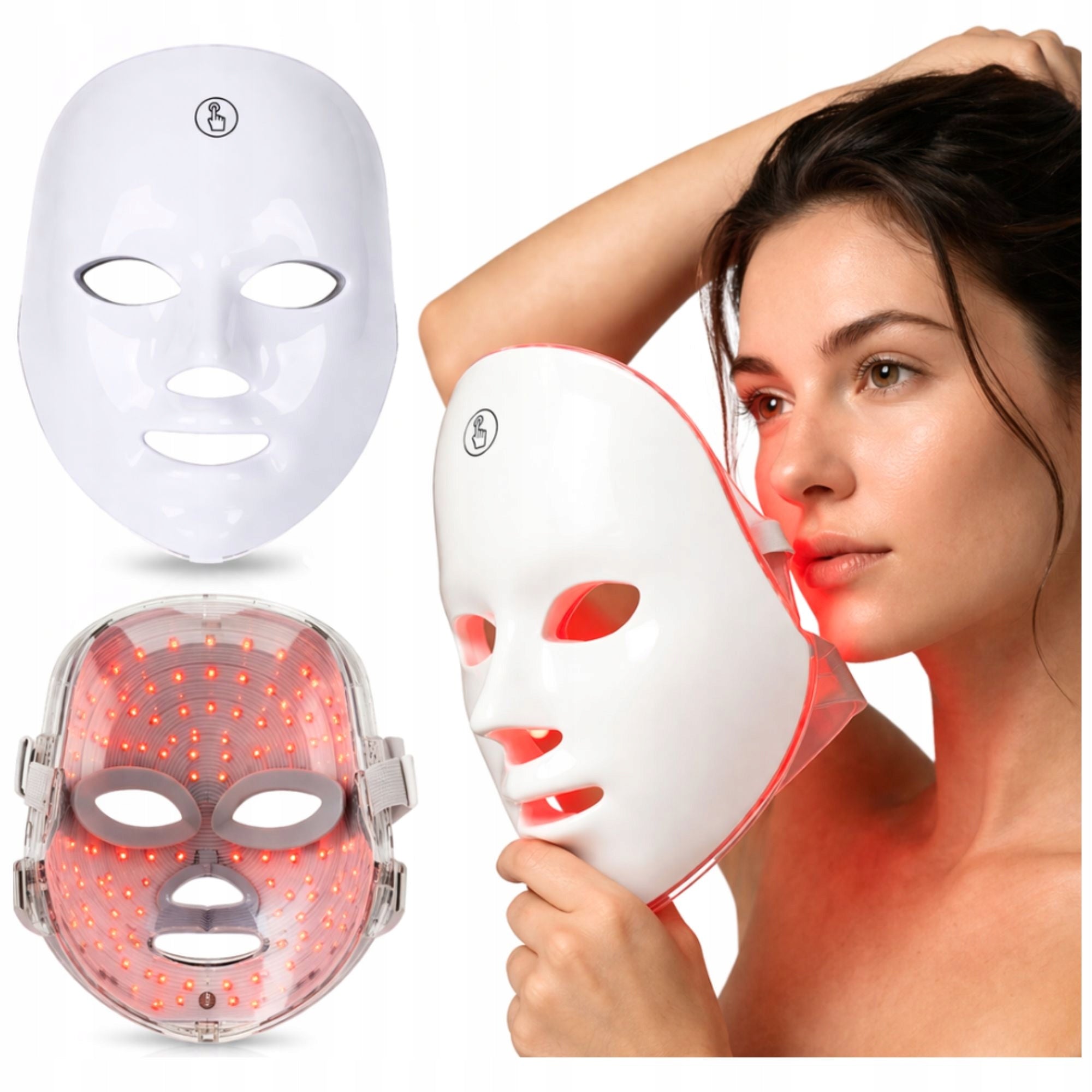 7IN1 LED FACE MASK PHOTON THERAPY LIGHT WIRELESS CARE Packaging status original